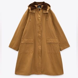 Zara parka oversized in tan color